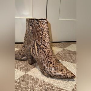 Marc Fisher Snakeskin Ankle Booties
